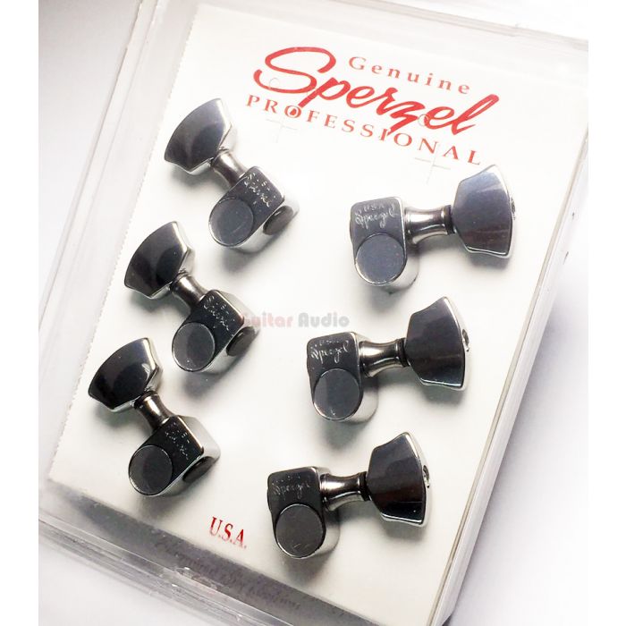 Sperzel 3x3 SOLID PRO 3 Per Side Guitar Tuners Tuning Pegs - CHROME PLATED