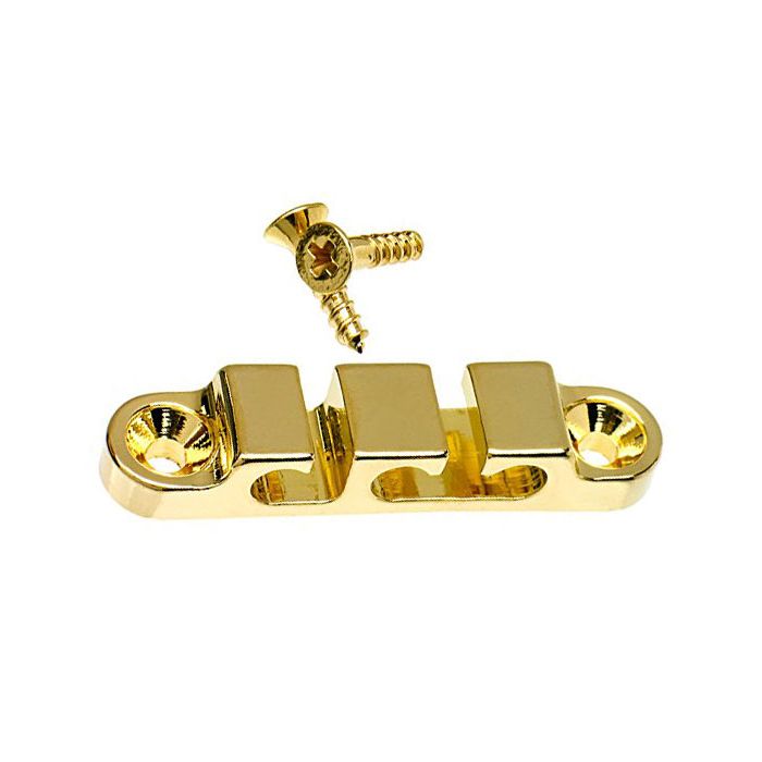 Hipshot 2SR-03G 3-String Retainer/String Guide for Bass - GOLD with Screws