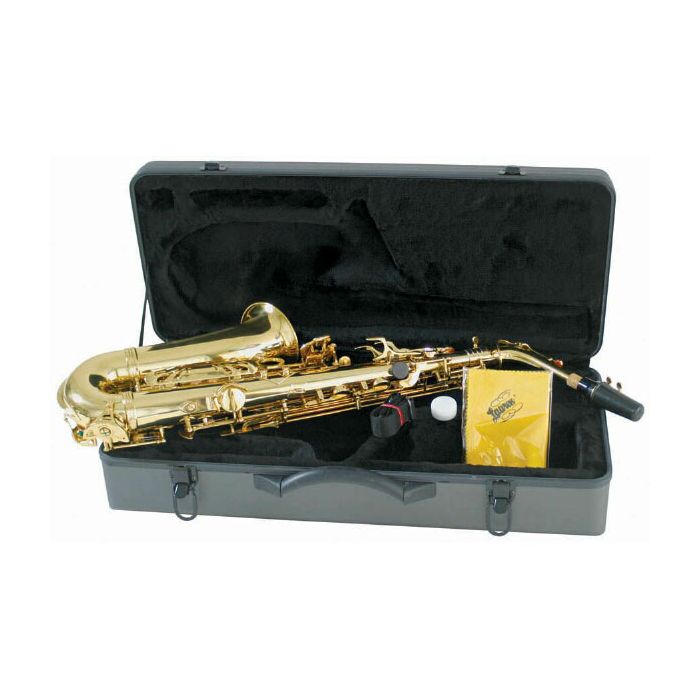 Lauren LAS100 Brass Eb Alto Saxophone/Sax Outfit with Case