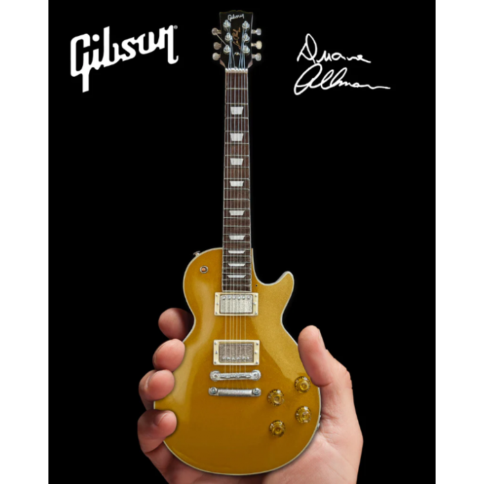 AXE HEAVEN Duane Allman 1957 Gibson Les Paul Goldtop Miniature Guitar Gift