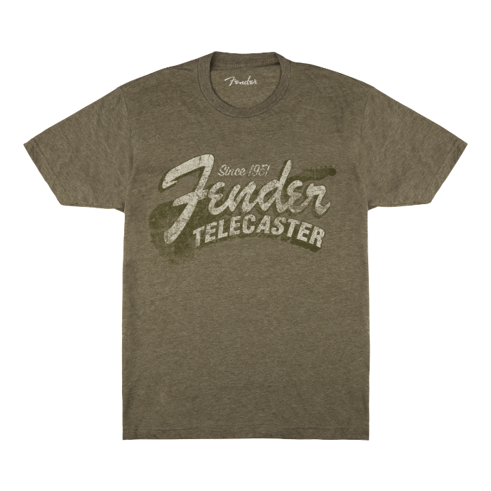 Fender Since 1951 Telecaster T-Shirt, Military Heather Green, XL, X-Large