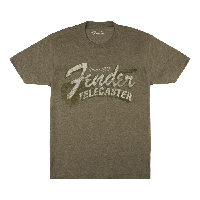 Fender Since 1951 Telecaster T-Shirt, Military Heather Green, S, Small