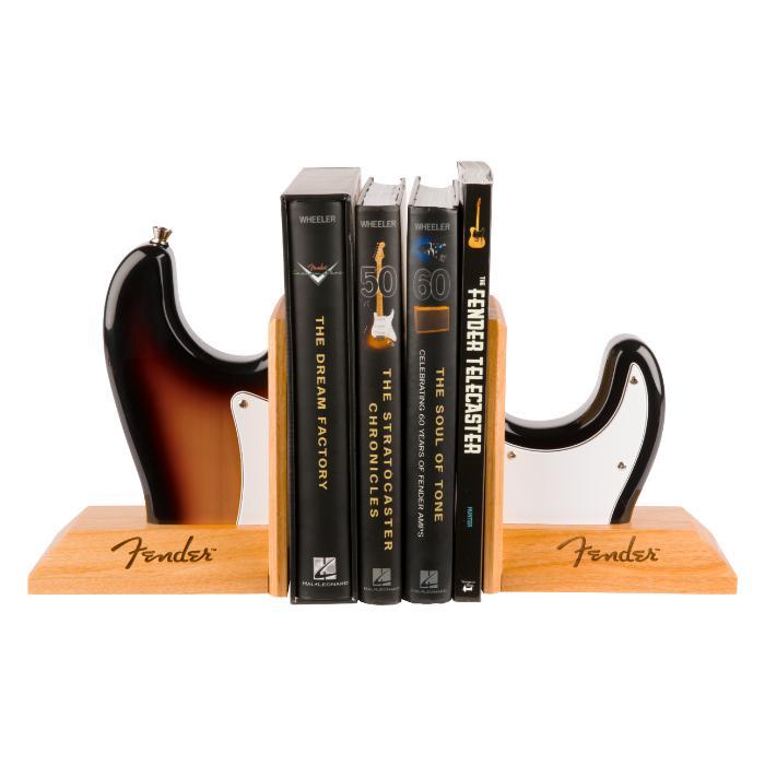 Genuine Fender Strat/Stratocaster Body Bookends Gift, Sunburst