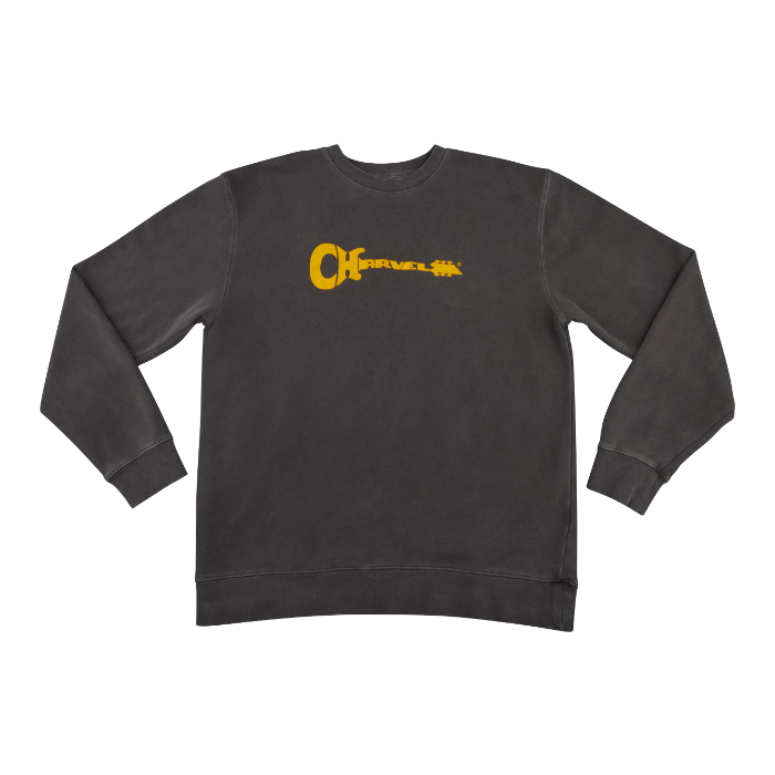 Charvel Guitars Logo Sweatshirt, Gray/Yellow, Small (S)