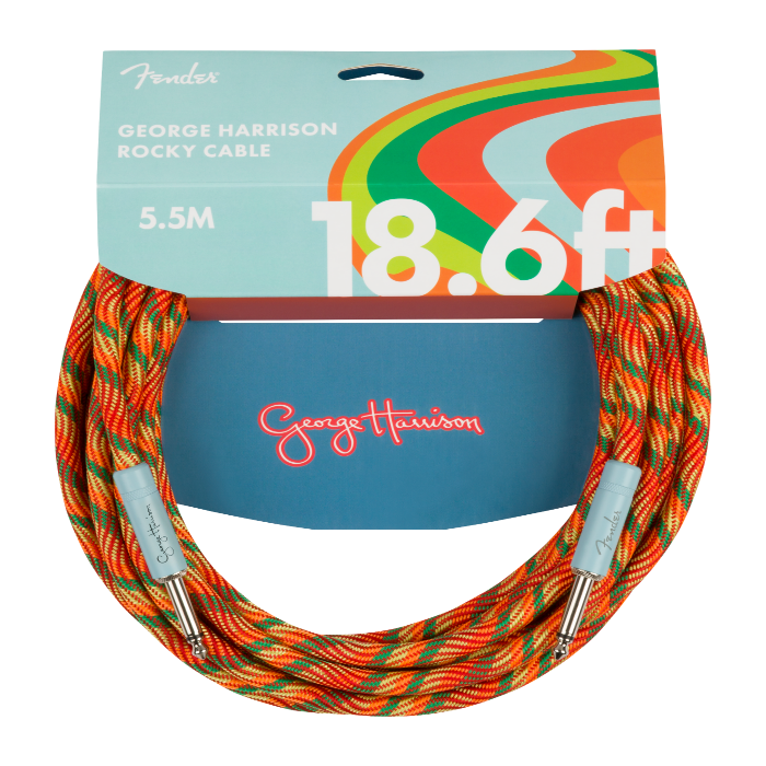 Genuine Fender GEORGE HARRISON Rocky Instrument Guitar Cable, 18.6' ft