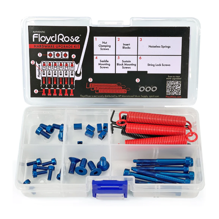Genuine Floyd Rose Hardware Upgrade Kit - Stainless Steel, Blue