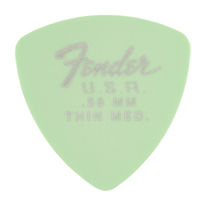 Fender  Dura-Tone 346 Shape Guitar Picks, .58, Surf Green, 12-Pack