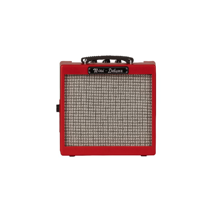 Genuine Fender Mini Deluxe Portable Guitar Amplifier Amp, Red, 023-4810-009