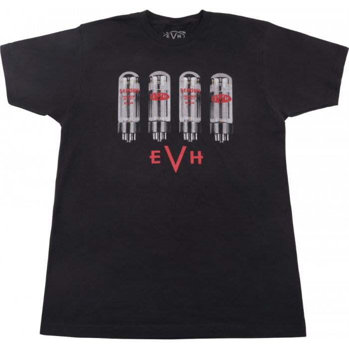 EVH Eddie Van Halen Amp Tube Logo Tee T-Shirt, Black, S, Small