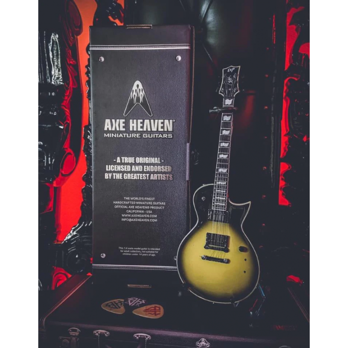 AXE HEAVEN Bobby Keller Black Natural Burst ESP Eclipse Miniature Guitar Gift