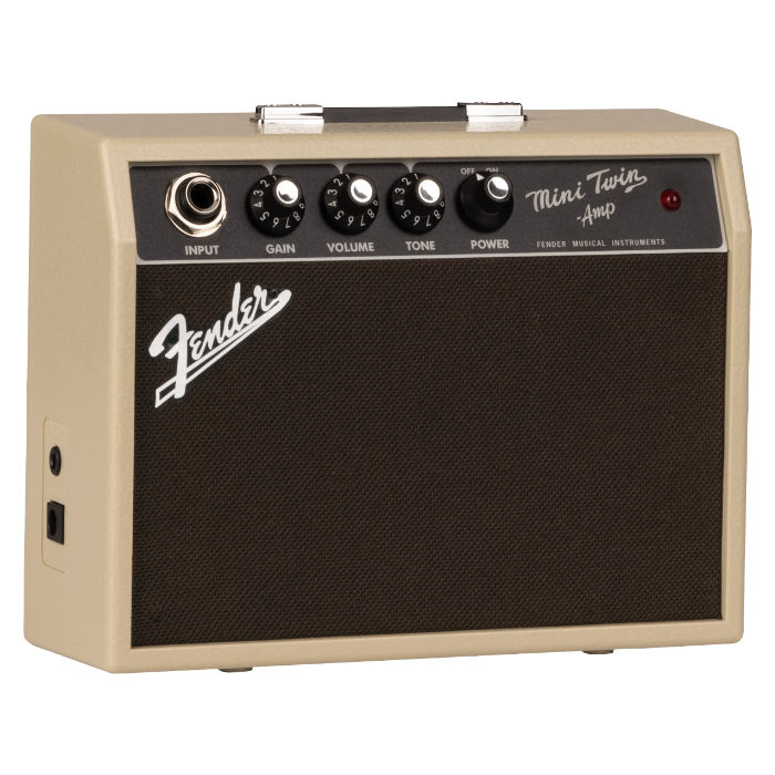 Fender Mini '65 Twin Electric Guitar Amplifier Miniature Portable Amp, Blonde