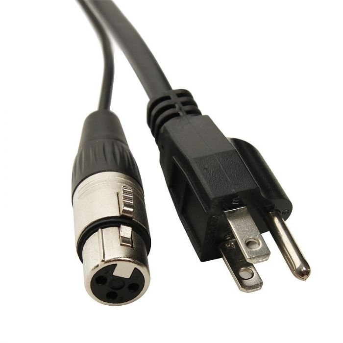 Elite Core PA25 25' Powered Speaker Cable Cord - Balanced Neutrik XLR + AC Plug 