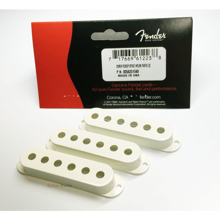 Genuine Fender PARCHMENT Strat/Stratocaster Pickup Covers - Set of 3