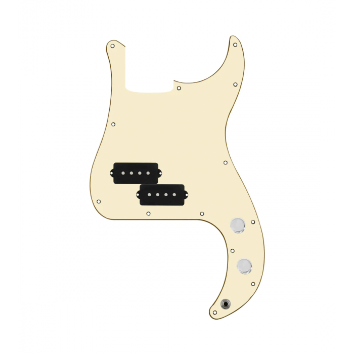 920D Custom  Precision Bass Loaded Pickguard, Drive (Hot), Aged White Pickguard, and PB Wiring Harness