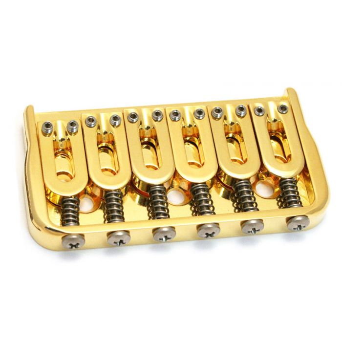 Hipshot 41060G 6-String Hardtail Fixed Electric Guitar Bridge .125" - GOLD