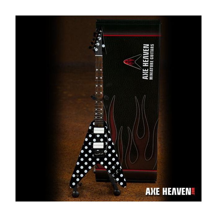 AXE HEAVEN Randy's "Harpoon" Polka Dot Signature Miniature Guitar Display Gift