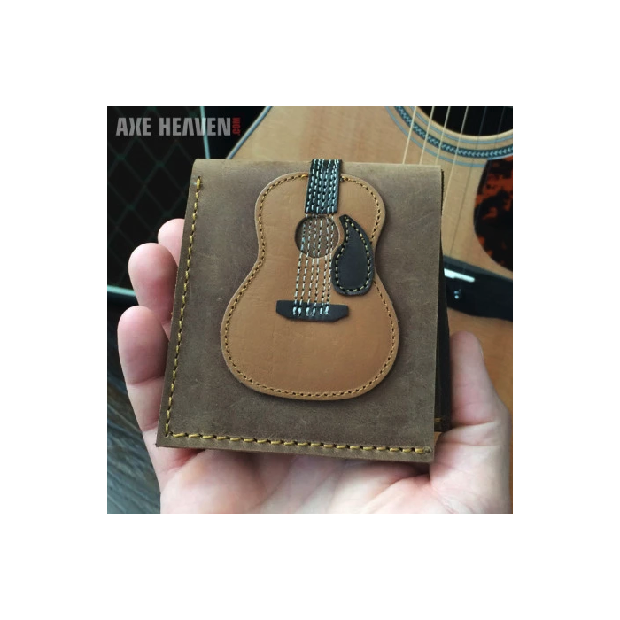 AXE HEAVEN Genuine Leather Dreadnought Acoustic Guitar Player Wallet Gift GW-001