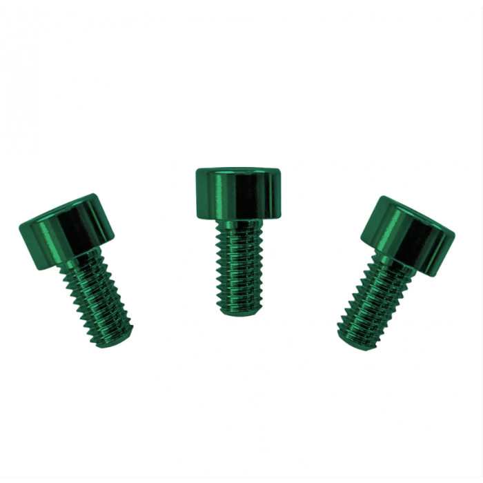 Floyd Rose FRNCSBLP Stainless Steel Locking Nut Clamping Screws, Set of 3, Green