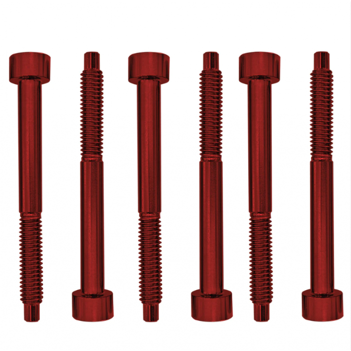 Genuine Floyd Rose FROSLSRDP Stainless Steel String Lock Screws, Red, Set of 6