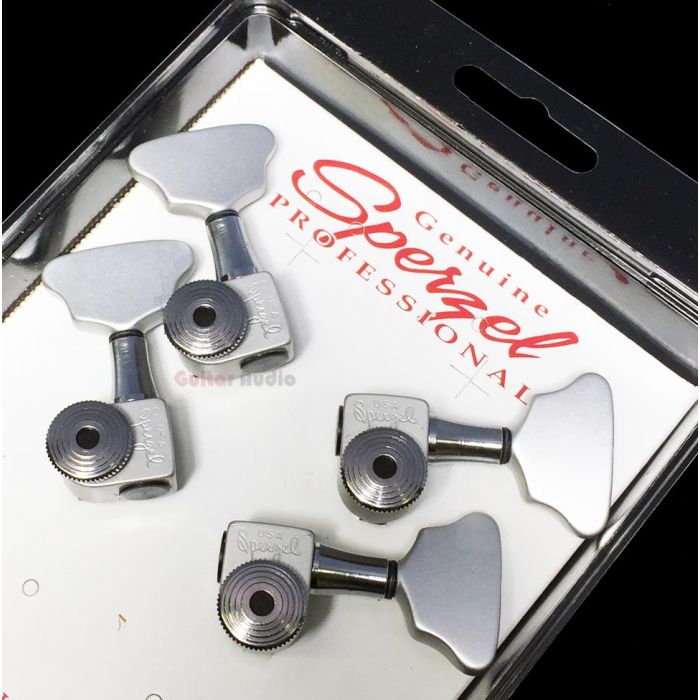 Sperzel 2x2 Trimlok 4-String Locking BASS Tuning Machine Pegs - SATIN CHROME