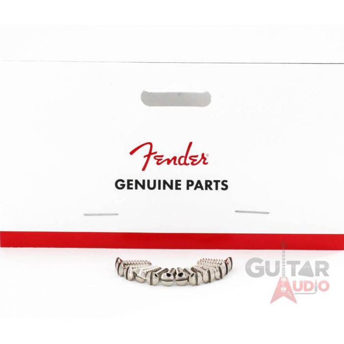 Genuine Fender Slot Head Chrome Guitar Pickguard Screws - Package of 12