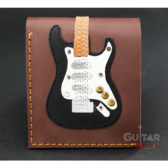 AXE HEAVEN Genuine Leather Black Strat Electric Guitar Wallet Gift