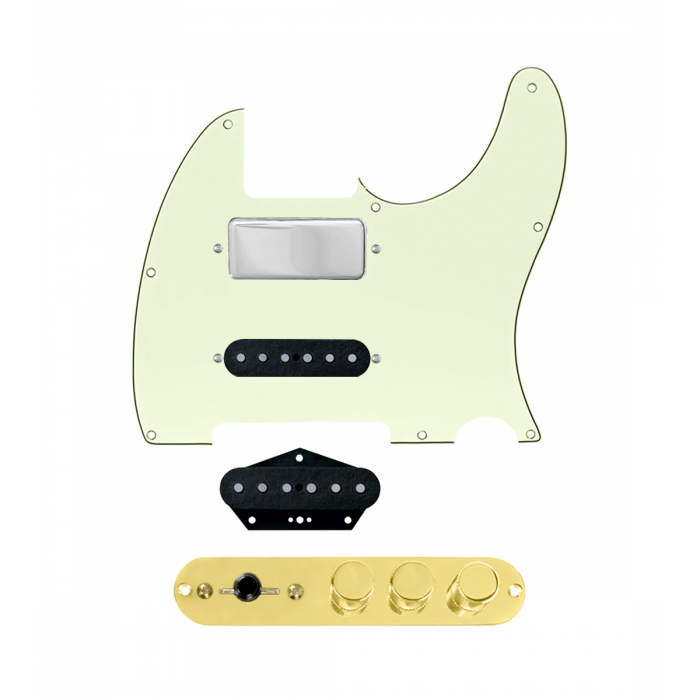 920D Custom Mason Style Loaded Pickguard for Nashville Tele With Mint Green Pickguard and TMAS-G Control Plate