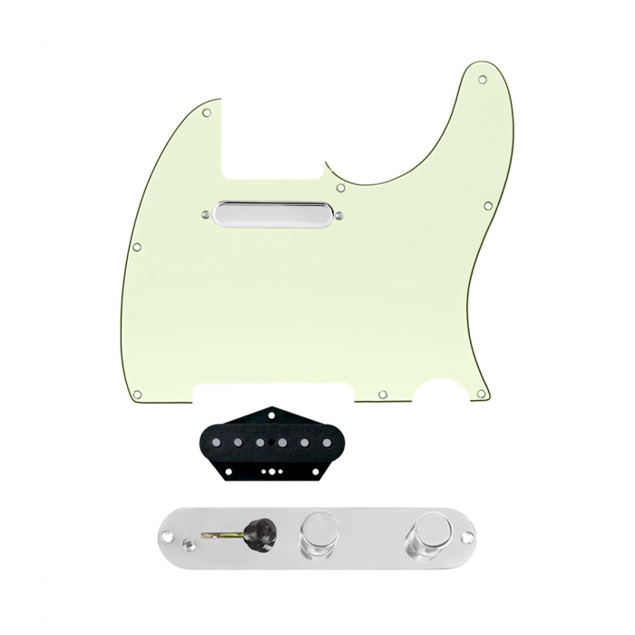 920D Custom Texas Grit Loaded Pickguard for Tele With Mint Green Pickguard and T3W-C Control Plate