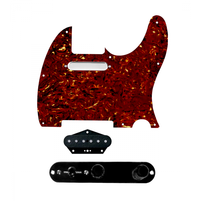 920D Custom Texas Grit Loaded Pickguard for Tele With Tortoise Pickguard and T3W-B Control Plate
