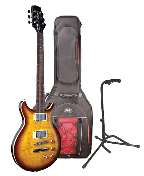   Series Flame Top Electric Guitar   Tobacco Sunburst w/ Gig Bag & Stand